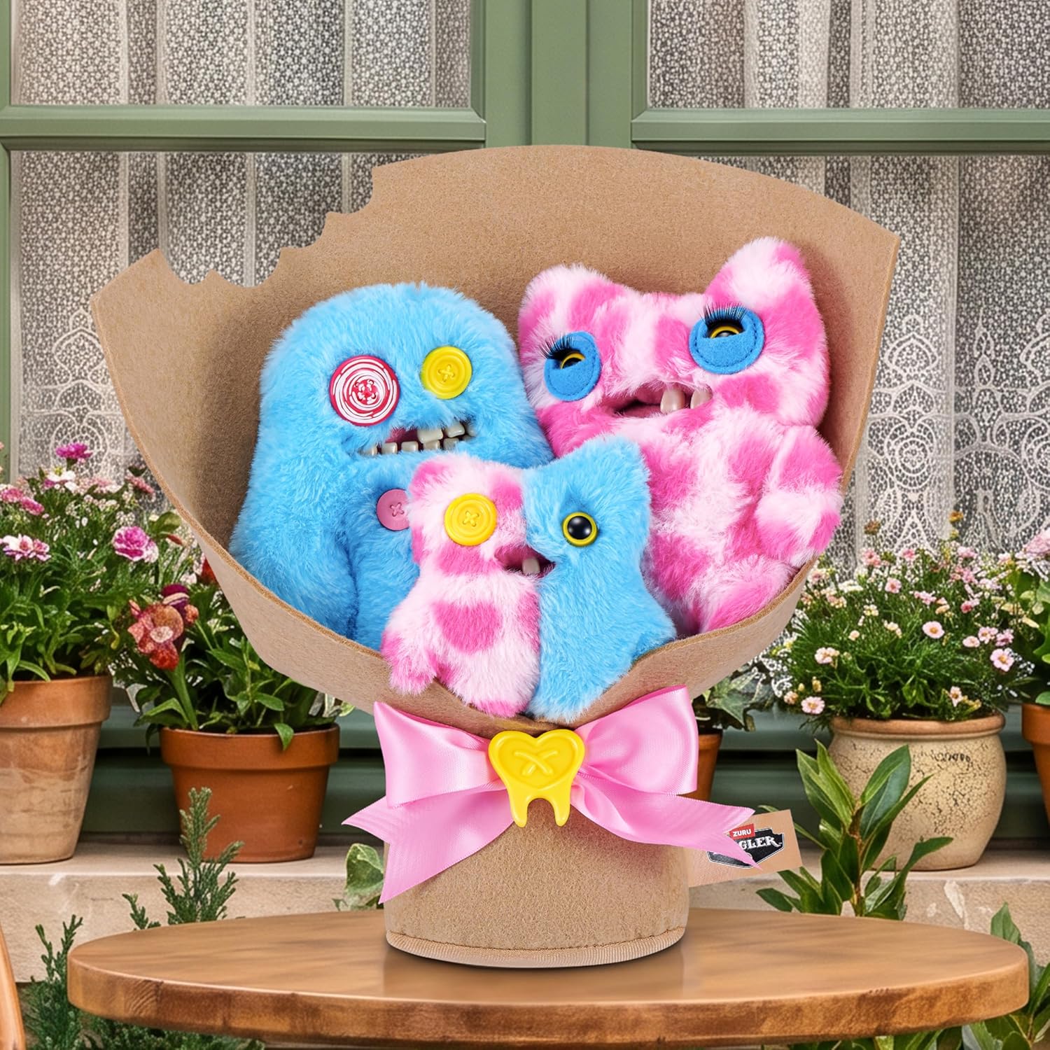 Fuggler - Fugg Bouquets - Dad, Mom, & Baby Plush 3-Pack (Sasquoosh, Stinkface, & Squooshface)