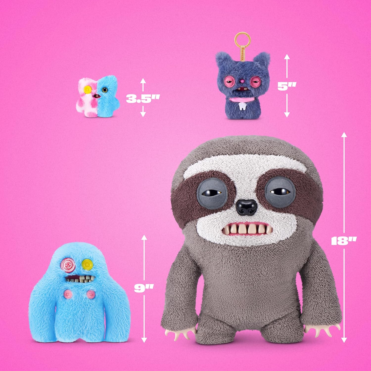 Fuggler - Fugg Bouquets - Dad, Mom, & Baby Plush 3-Pack (Sasquoosh, Stinkface, & Squooshface)