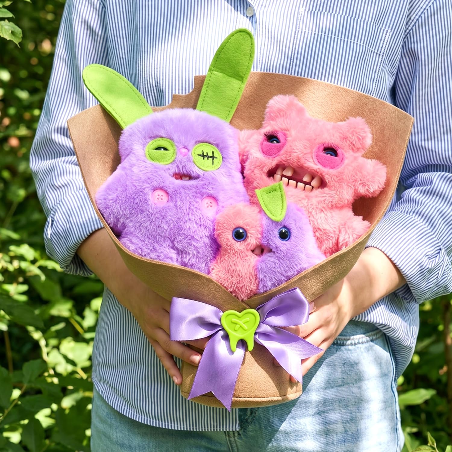 Fuggler - Fugg Bouquets - Dad, Mom, & Baby Plush 3-Pack (Rabid Rabbit, Sir Nubbynuts, & Nubbybits)