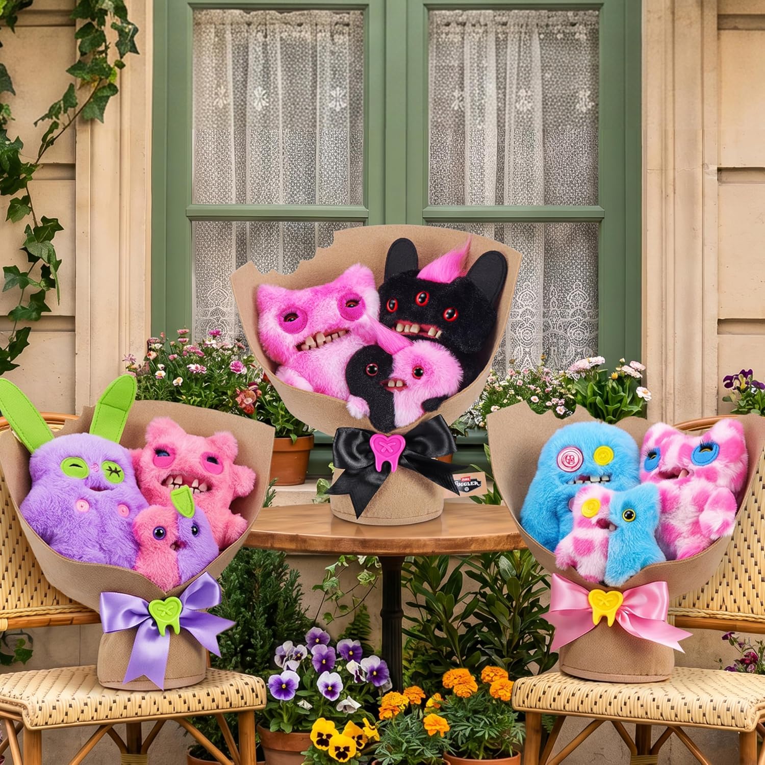 Fuggler Fugg Bouquets 3-Pack | Munch Munch, Reek-O & Munch-O Plush Set