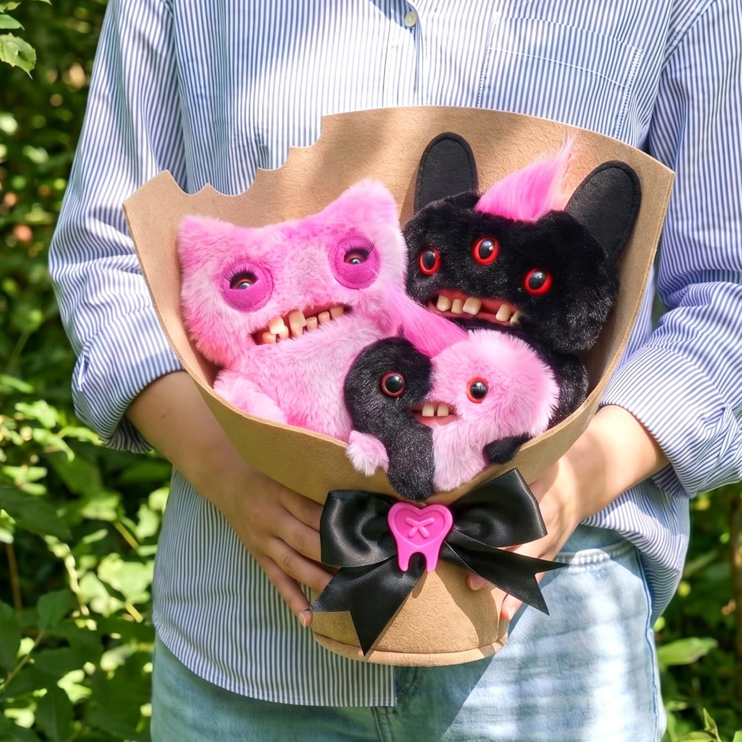 Fuggler - Fugg Bouquets - Dad, Mom, & Baby Plush 3-Pack (Munch Munch, Reek-O, & Munch-O)