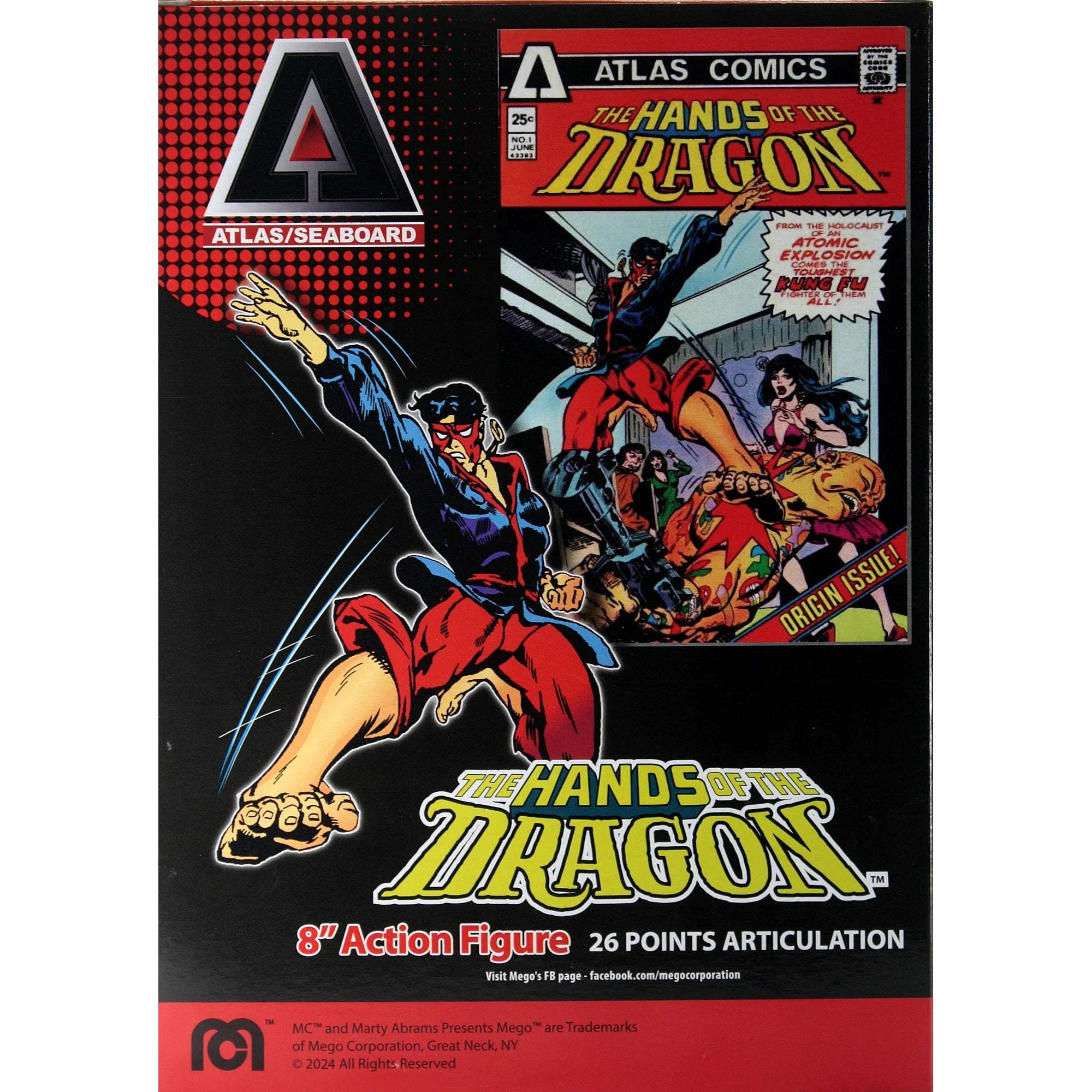Mego - Atlas Comics - Hands of the Dragon 8" Action Figure With Comic