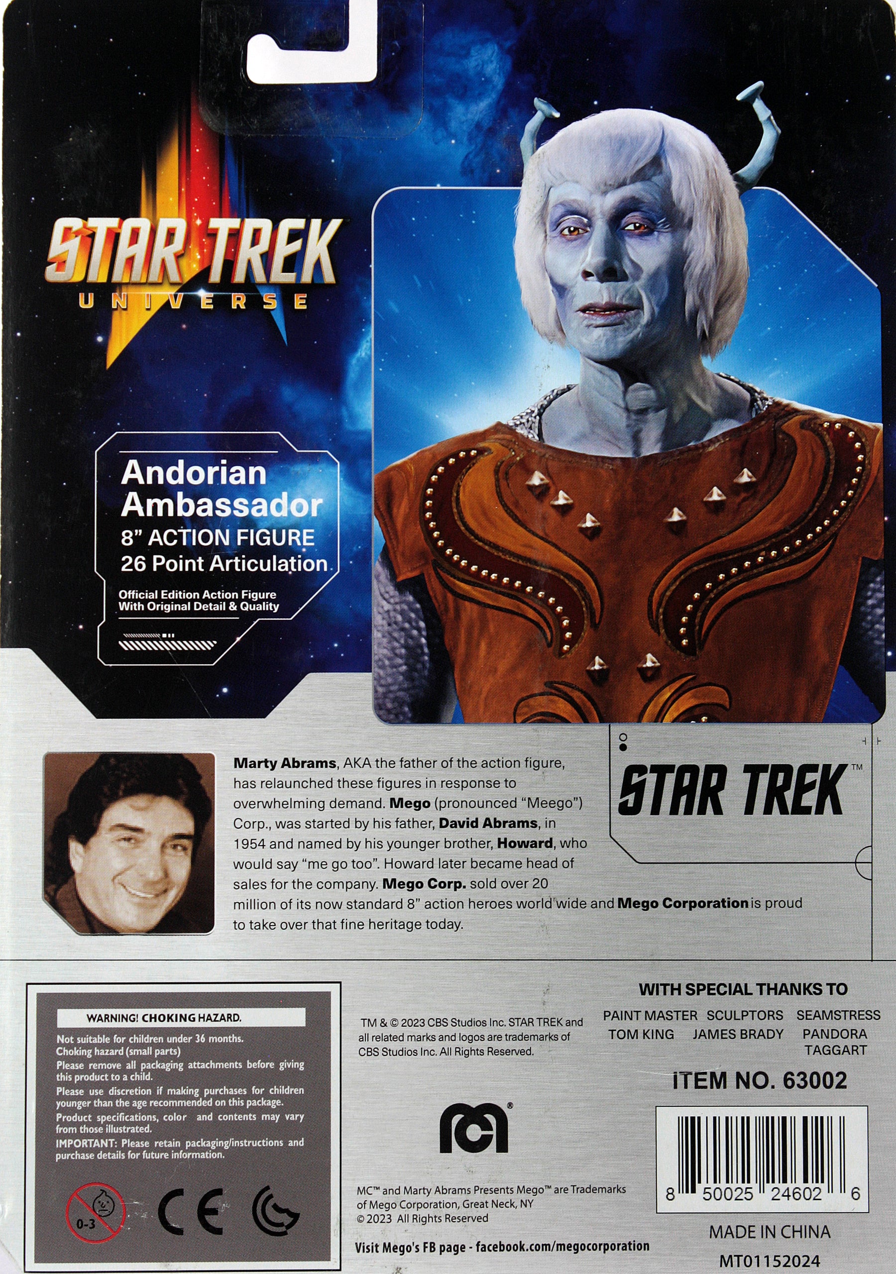 Mego Star Trek Wave 18 - Andorian Ambassador (TOS) 8" Action Figure (Pre-Order Release Date To Be Determined)