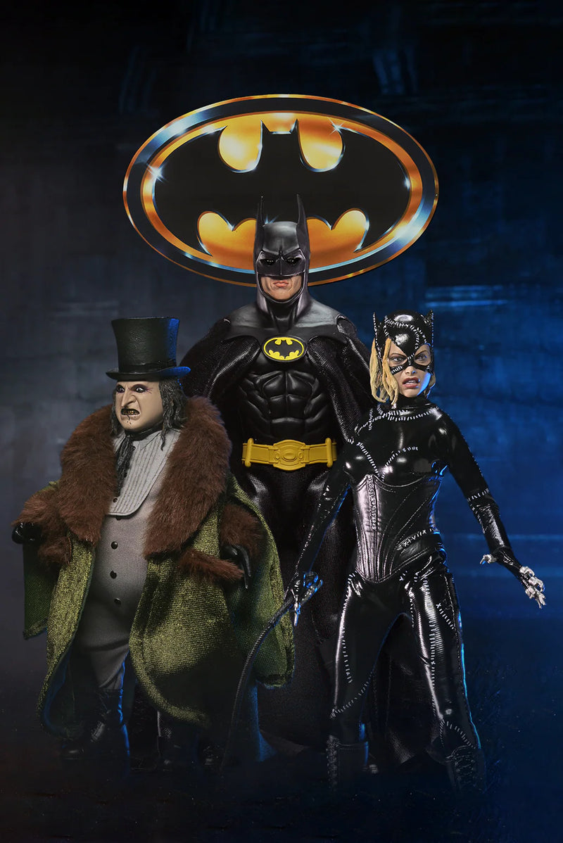 NECA - Batman (1989 Film) & Batman Returns - 8" Clothed Action Figure Bundle