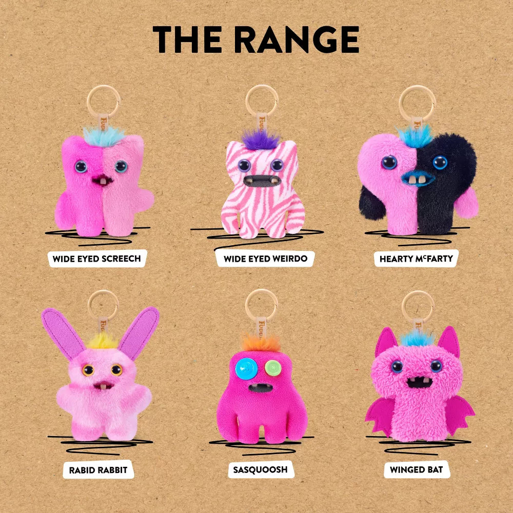 Fuggler - Baby Pinkles - Wided Eyed Weirdo 3.5-Inch Plush Keyring