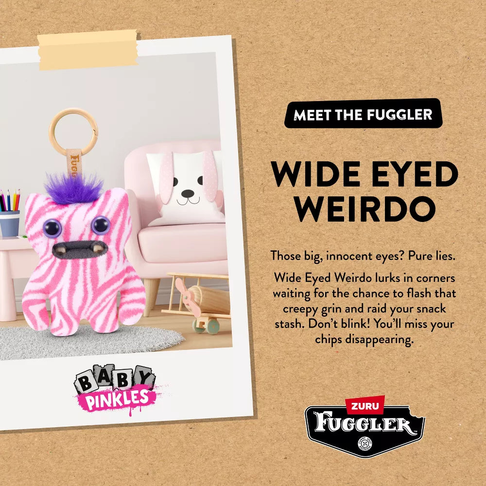 Fuggler - Baby Pinkles - Wided Eyed Weirdo 3.5-Inch Plush Keyring