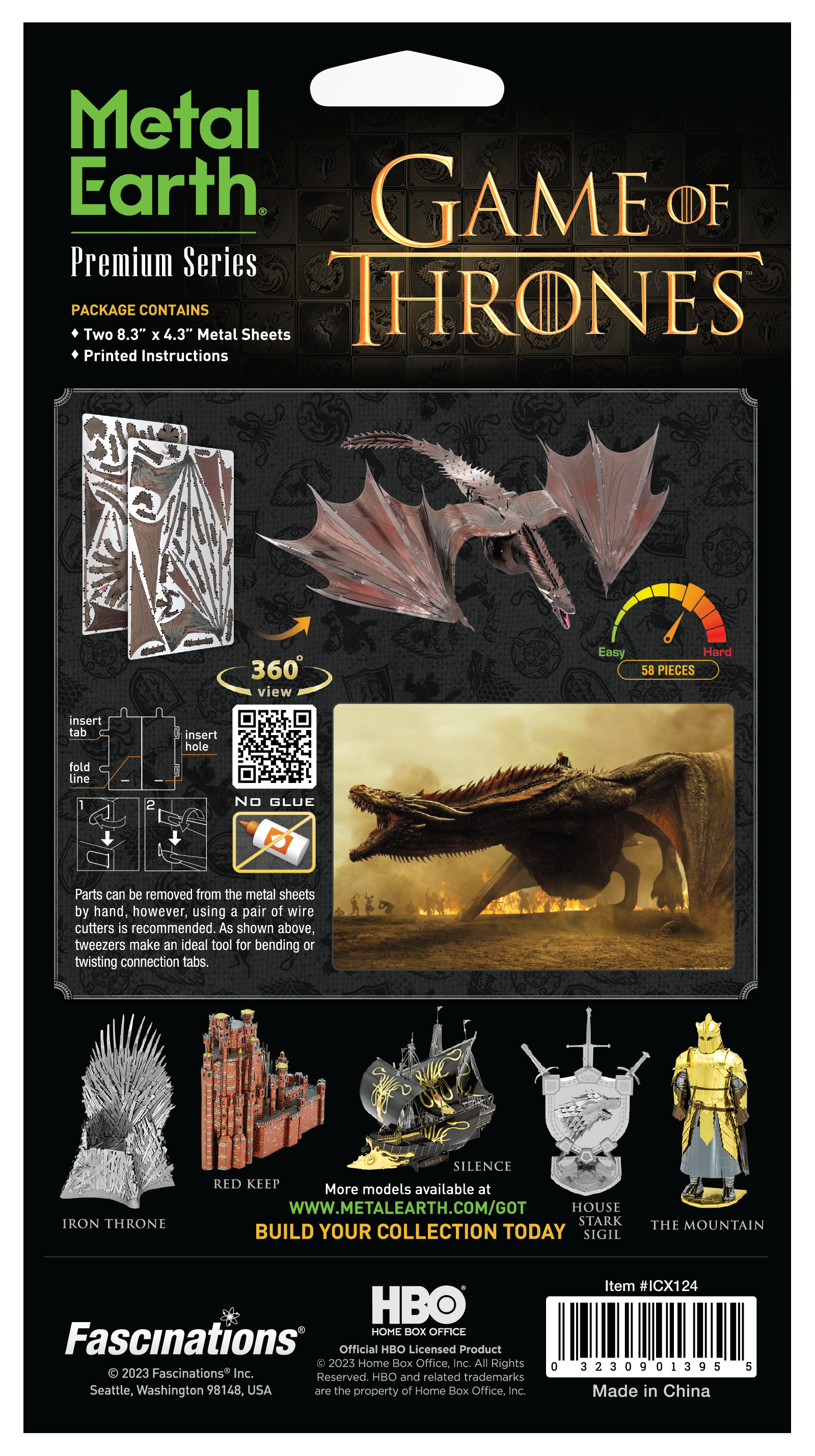 Metal Earth - Premium Series - Game of Thrones: Drogon Model Kit