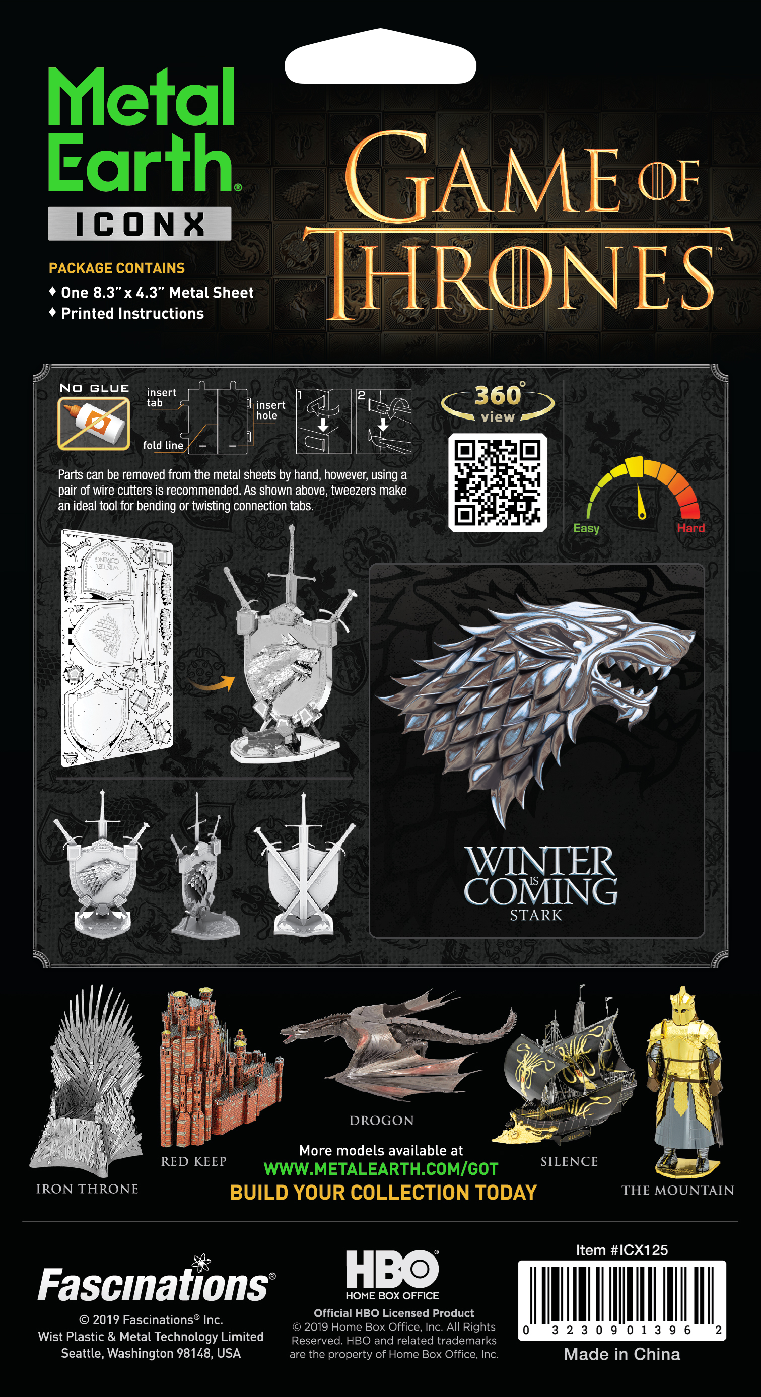 Metal Earth - Premium Series - Game of Thrones: House Stark Sigil Model Kit