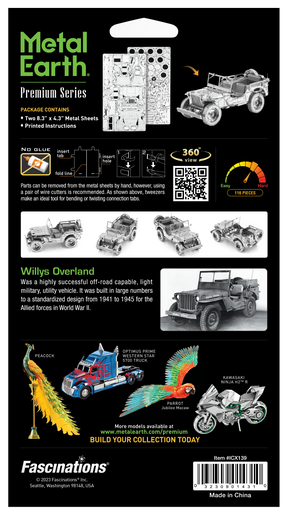Metal Earth - Premium Series - Willys Overland Model Kit