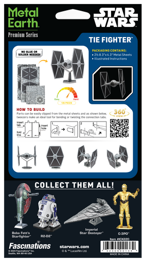 Metal Earth - Premium Series - Star Wars: Imperial TIE Fighter Model Kit