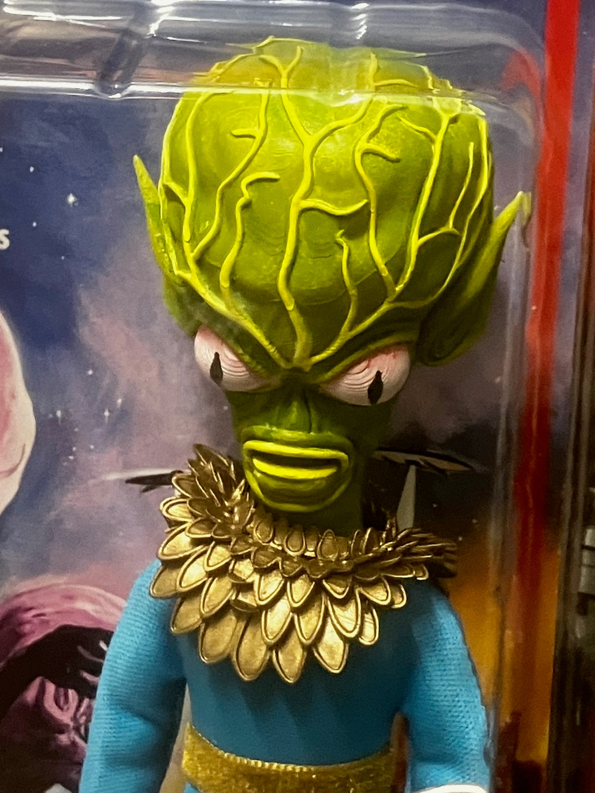 Brentz Dolz Invasion Of The Saucer-Men - Green Alien (Blue Suit) 8" Art Action Figure