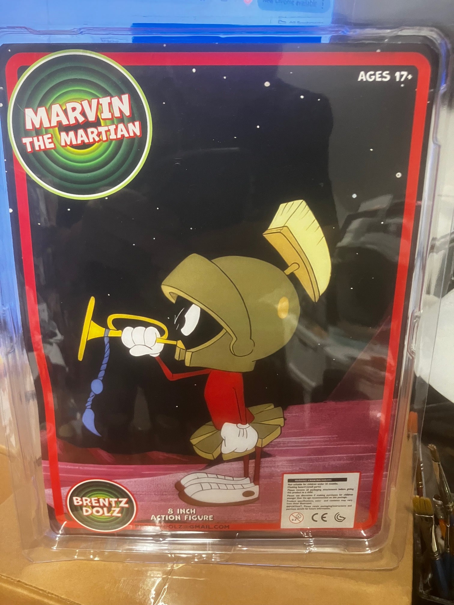 Brentz Dolz Loony Tunes - Marvin The Martian 8" Art Action Figure