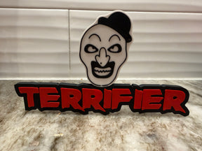 Terrifier Art the Clown 3D Printed Display Sign