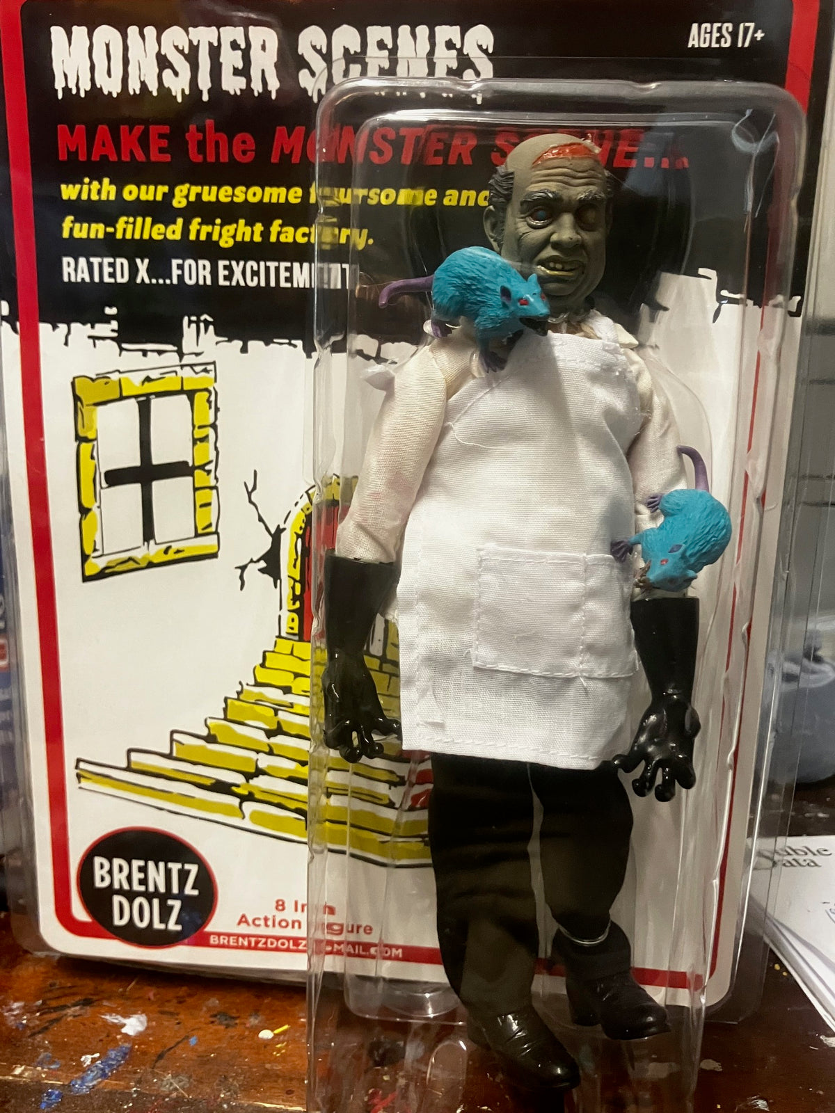 Brentz Dolz 1970's Monster Scenes - Dr Deadly 8": Art Action Figure