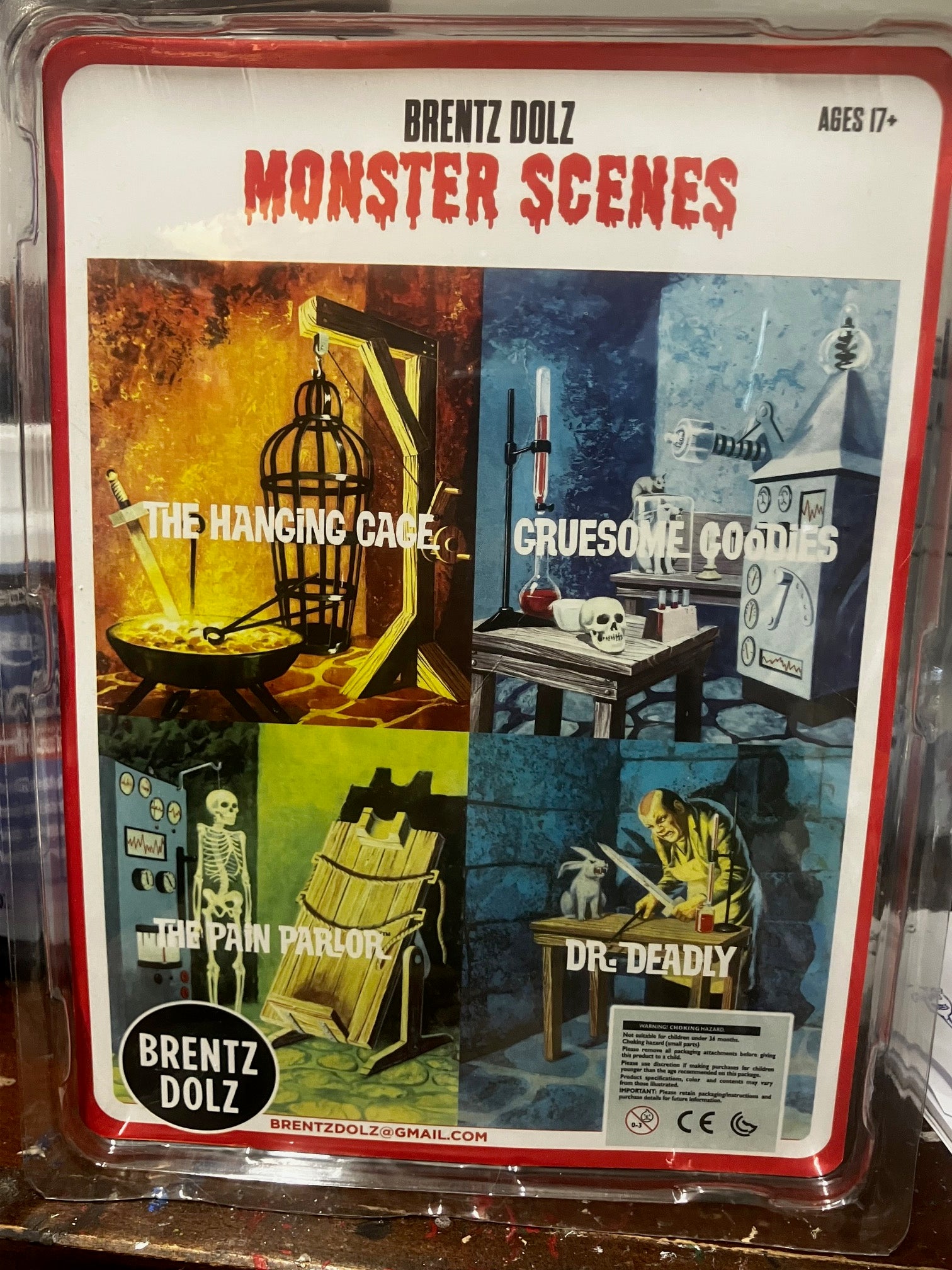 Brentz Dolz 1970's Monster Scenes - Dr Deadly 8": Art Action Figure