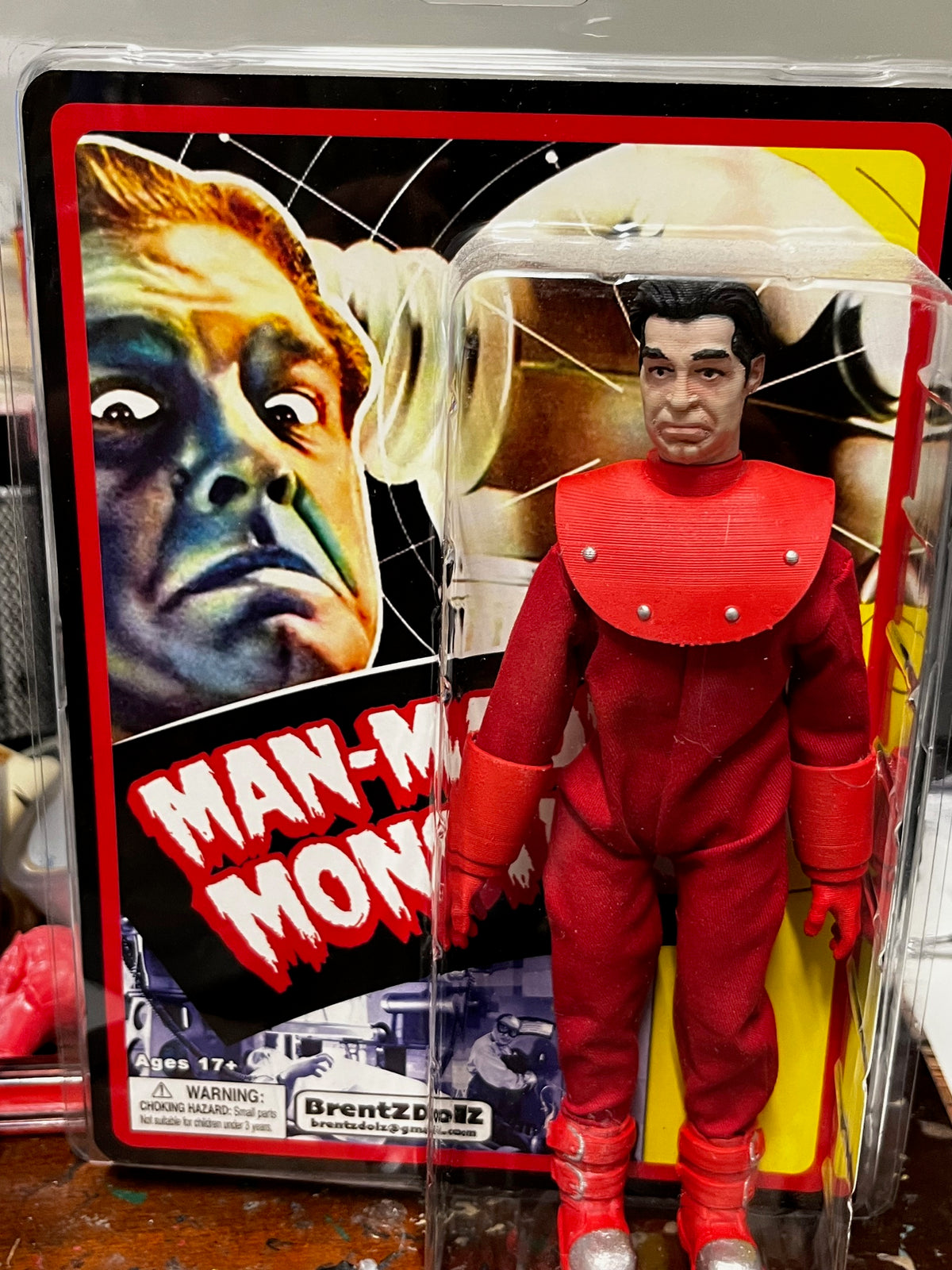 Brentz Dolz Man-Made Monster - Lon Chaney Jr (Red Version) 8" Art Action Figure