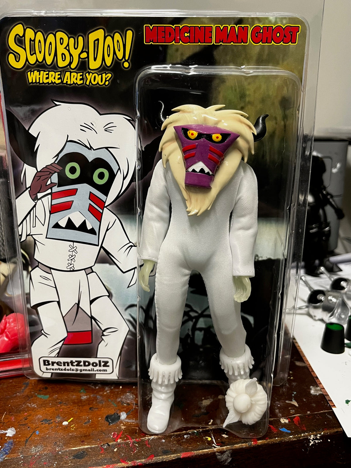 Brentz Dolz Scooby-Doo - Medicine Man Ghost 8" Art Action Figure