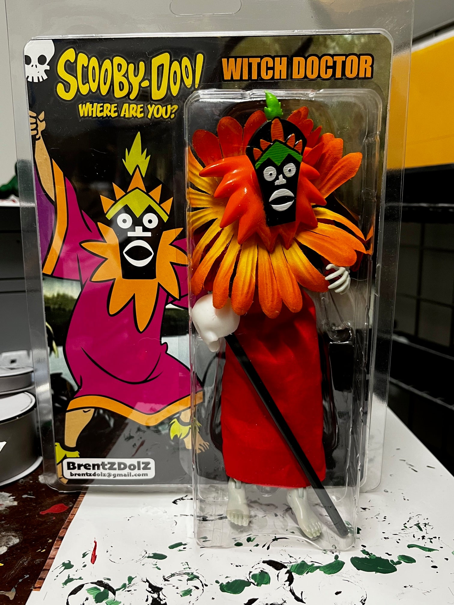 Brentz Dolz Scooby-Doo - Witch Doctor 8" Art Action Figure