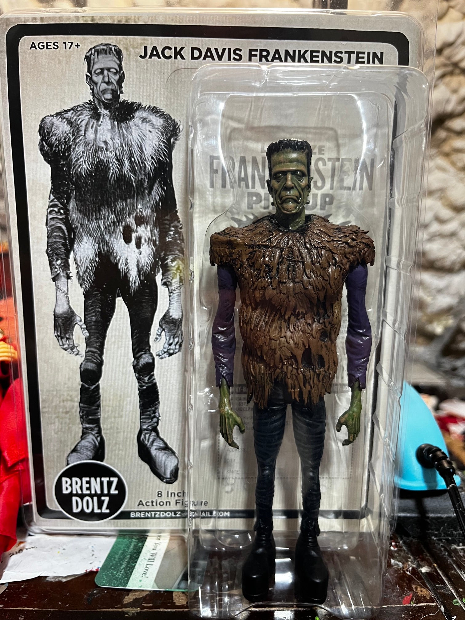 Brentz Dolz Jack Davis - Frankenstein (Blue Variant) 8" Art Action Figure