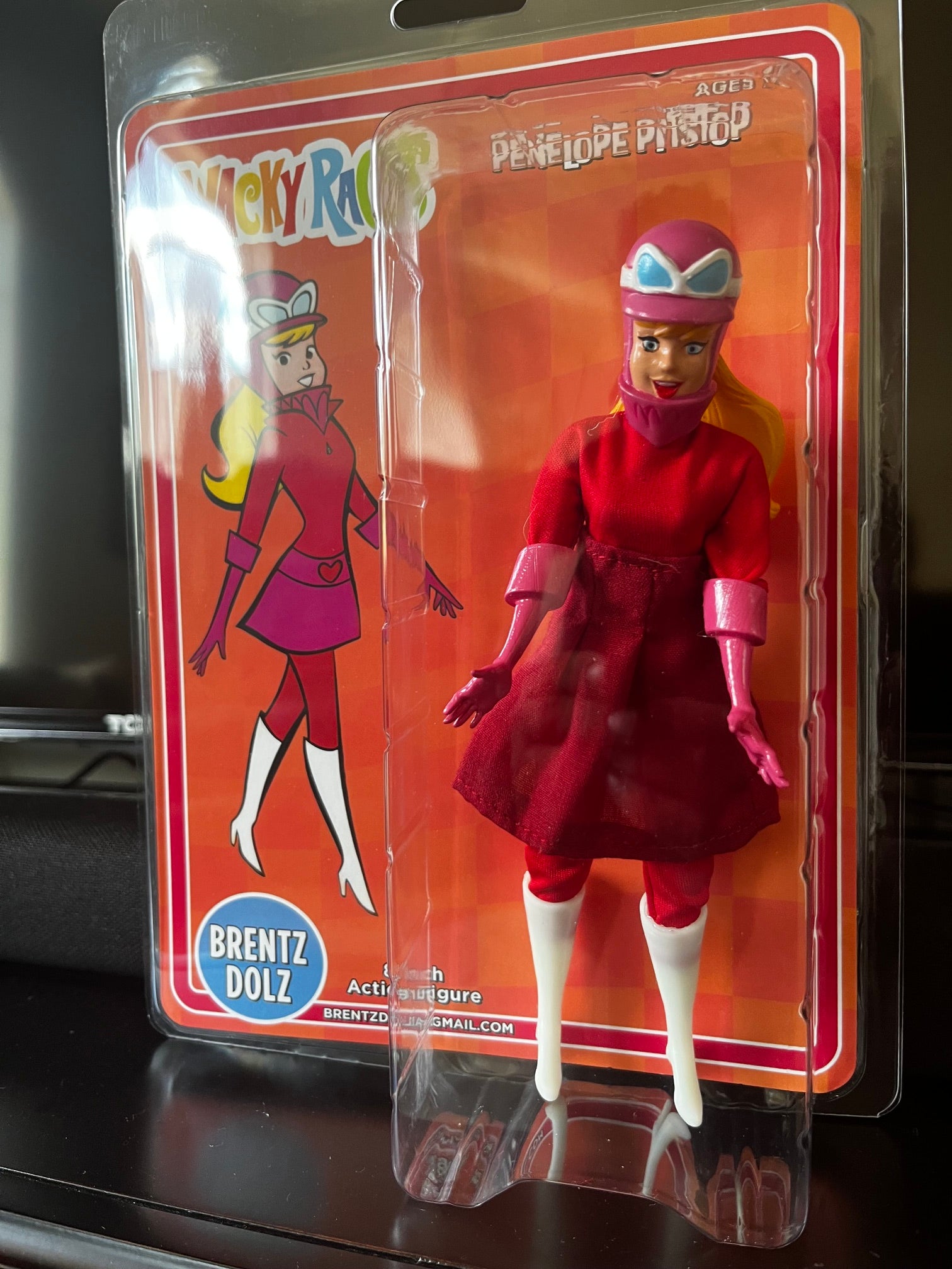 Brentz Dolz Wacky Races - Penelope Pitstop 8" Art Action Figure