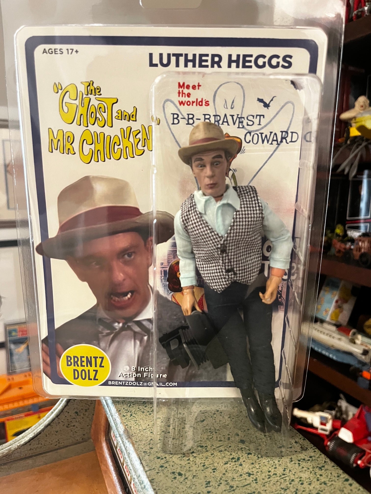 Brentz Dolz The Ghost and Mr. Chicken - Luther Heggs 8" Art Action Figure