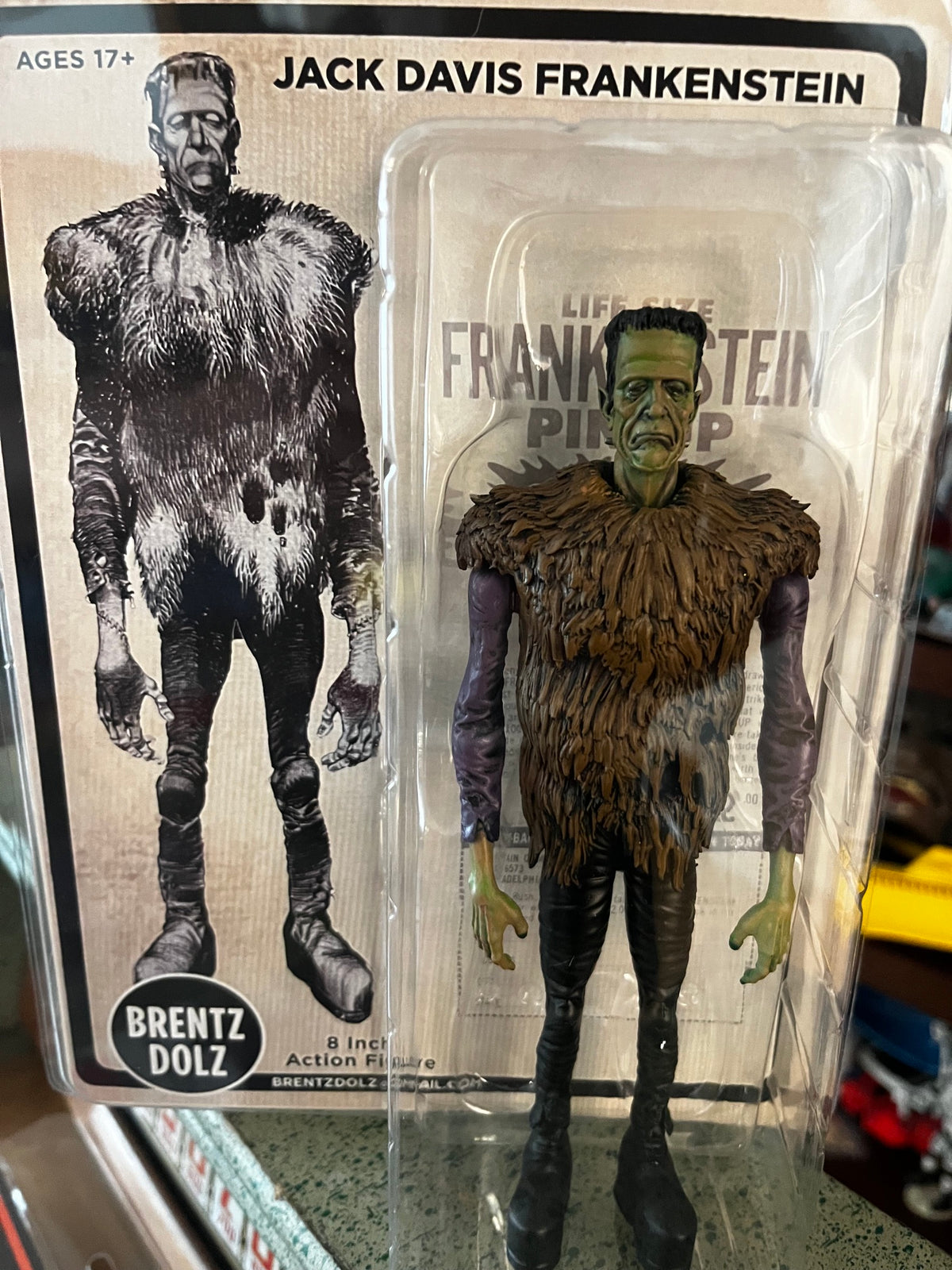 Brentz Dolz Jack Davis - Frankenstein (Blue Variant) 8" Art Action Figure