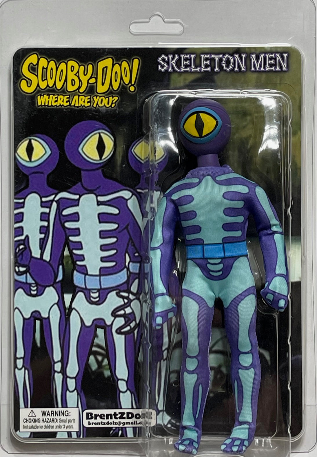 Brent Dolz Scooby-Doo - Skeleton Men 8" Action Figure
