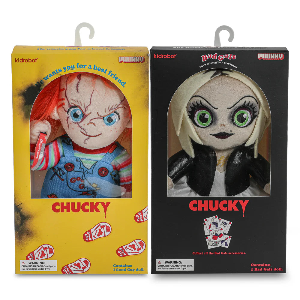 Kidrobot - Bride of Chucky – Evil Chucky and Tiffany Phunny Plush Standing in Box 2-Pack (Pre-Order Ships Q1 2026)
