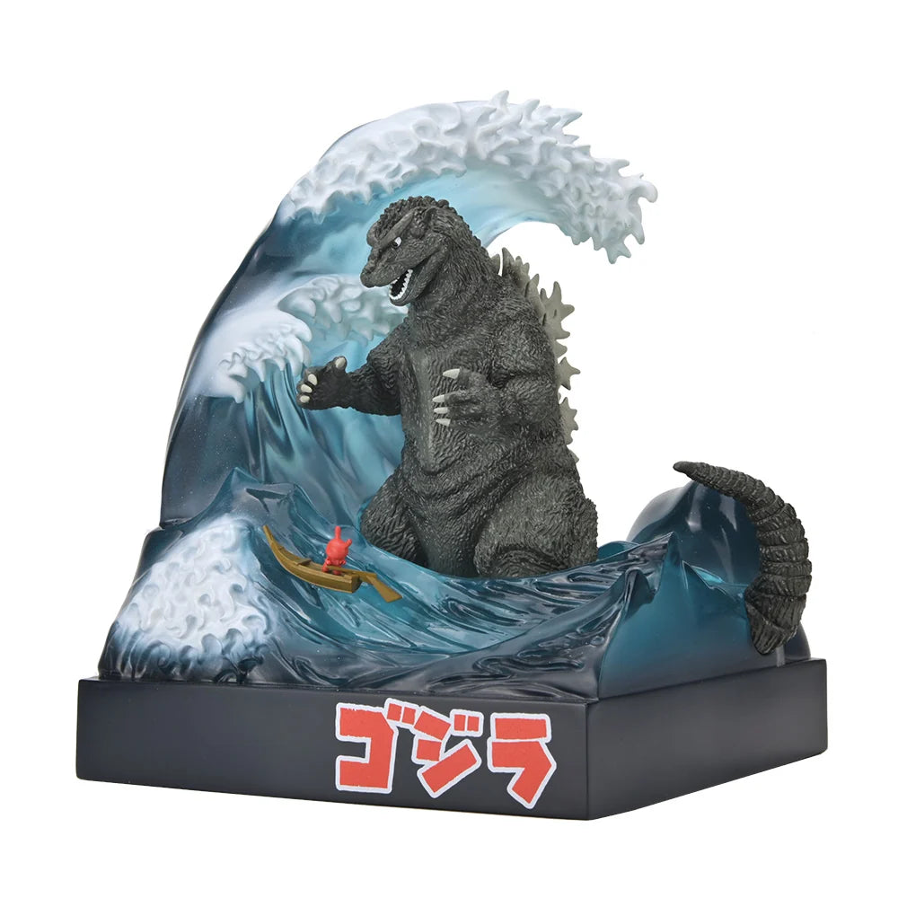 Kidrobot - Great Wave Godzilla with Dunny 8" Resin Art Figure (Limited Edition)