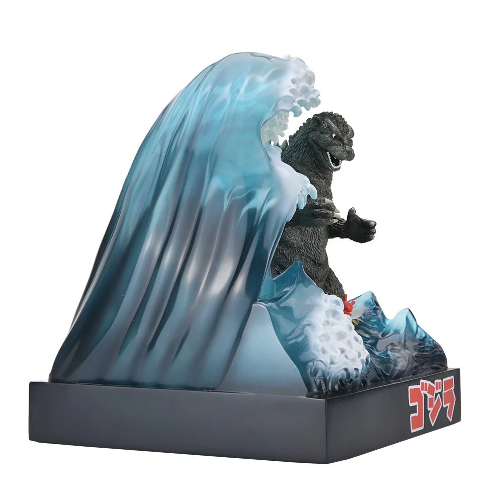 Kidrobot - Great Wave Godzilla with Dunny 8" Resin Art Figure (Limited Edition)