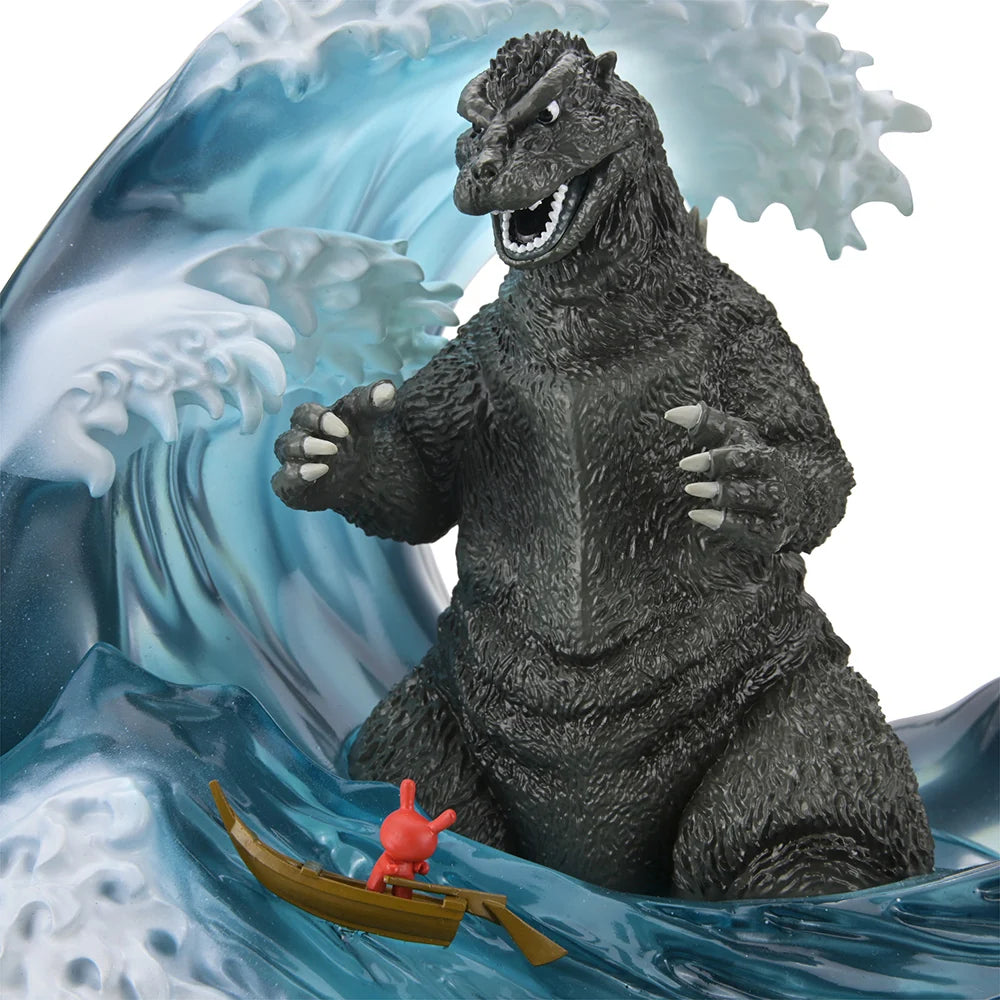 Kidrobot - Great Wave Godzilla with Dunny 8" Resin Art Figure (Limited Edition)