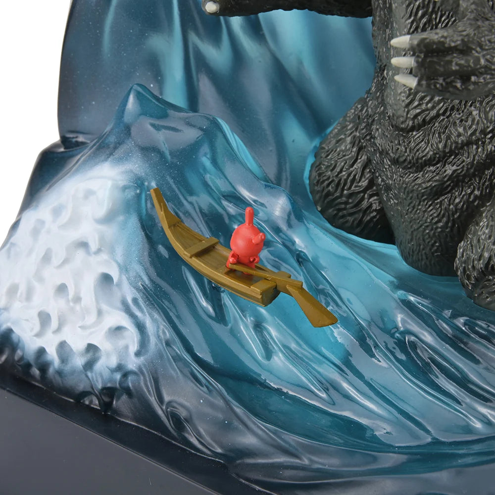 Kidrobot - Great Wave Godzilla with Dunny 8" Resin Art Figure (Limited Edition)