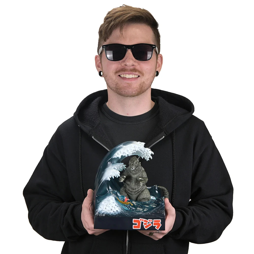 Kidrobot - Great Wave Godzilla with Dunny 8" Resin Art Figure (Limited Edition)