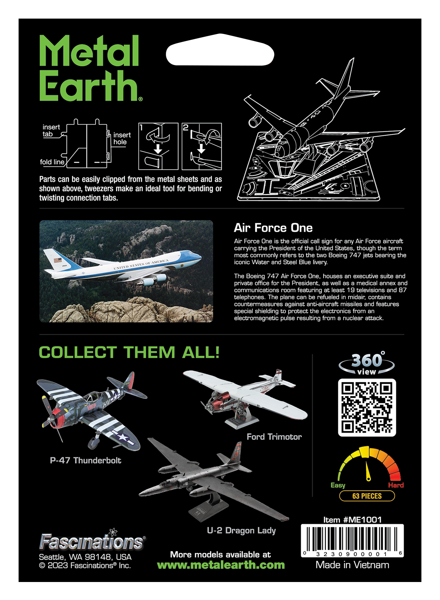 Metal Earth - Air Force One Model Kit