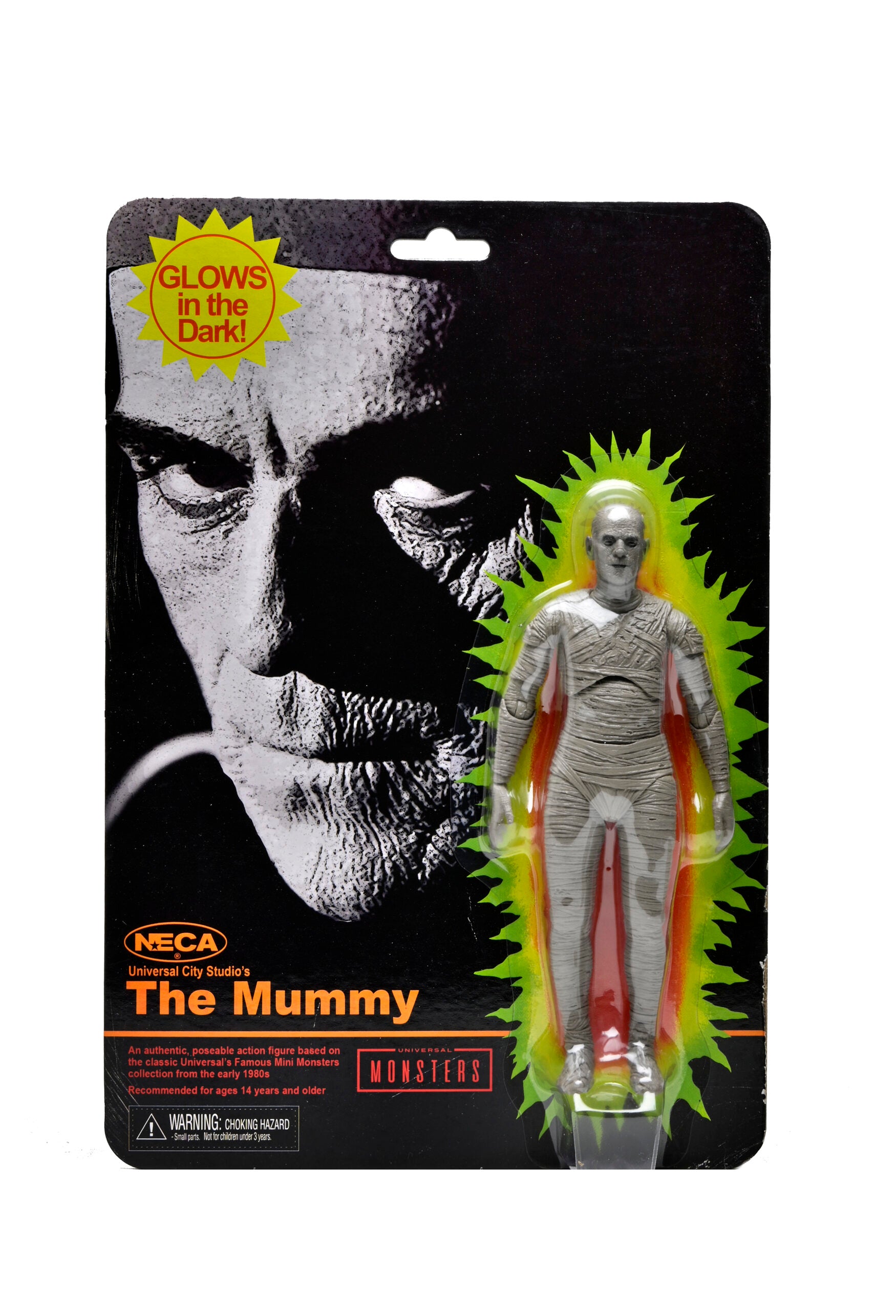 NECA - Universal Monsters - Retro Glow In The Dark Mummy 7" Action Figure