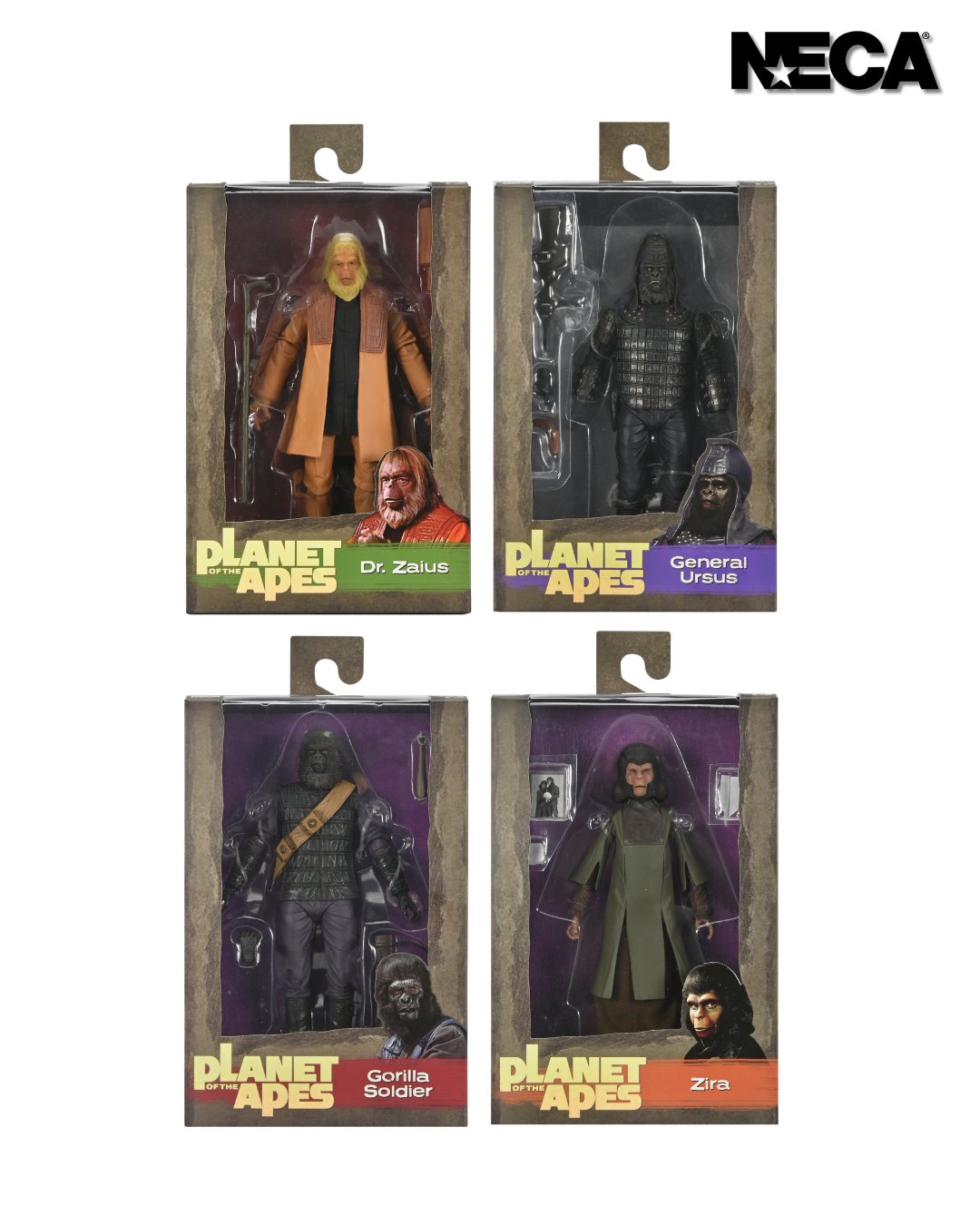 NECA - Planet of the Apes: Legacy Series 7" Scale Action Figure Set of 4