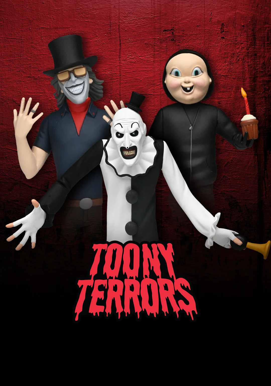 NECA - Toony Terrors - 6" Action Figure Bundle - Art the Clown, The Grabber, & Babyface Killer (Pre-Order Ships October 2025)