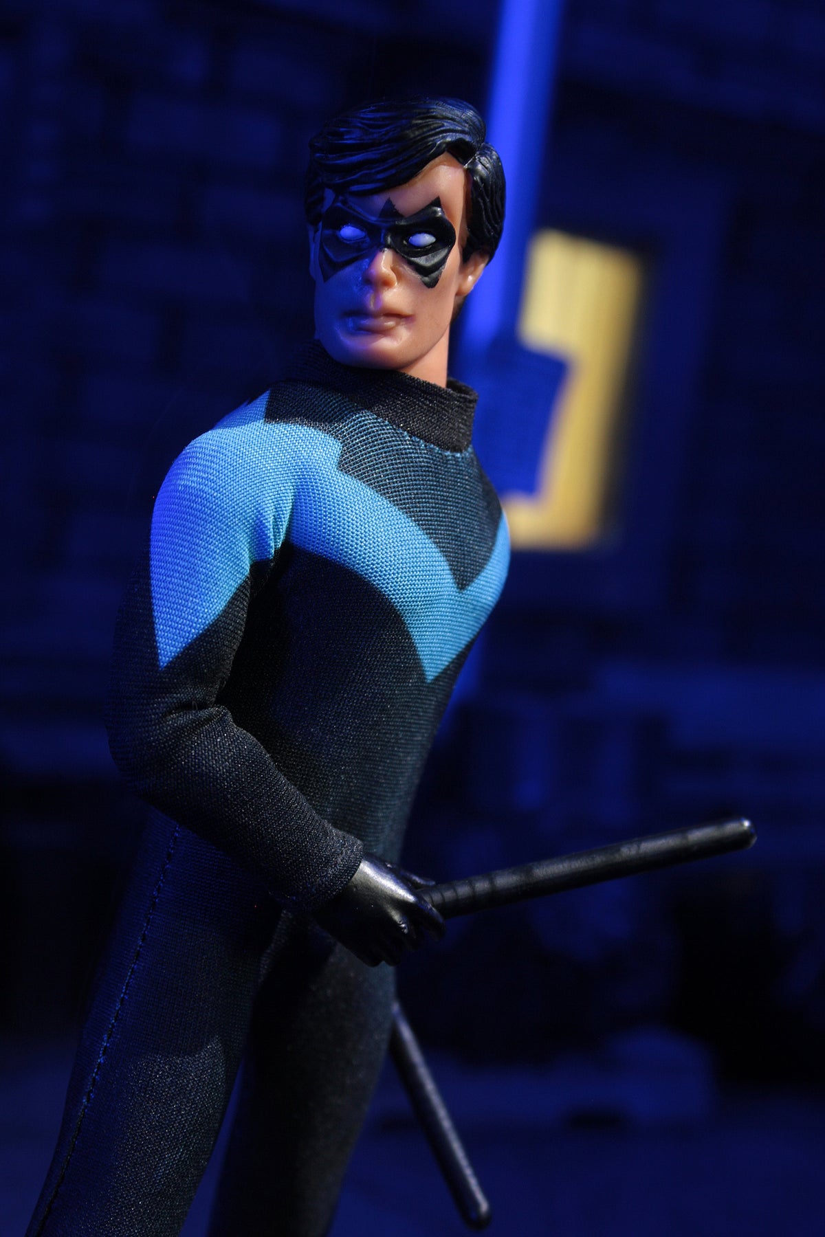 Damaged Package Mego Wave 18 - Nightwing 50th Anniversary World's Greatest Superheroes 8" Action Figure