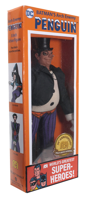 Damaged Package Mego Wave 17 - Penguin 50th Anniversary World's Greatest Superheroes (Classic Box) 8" Action Figure