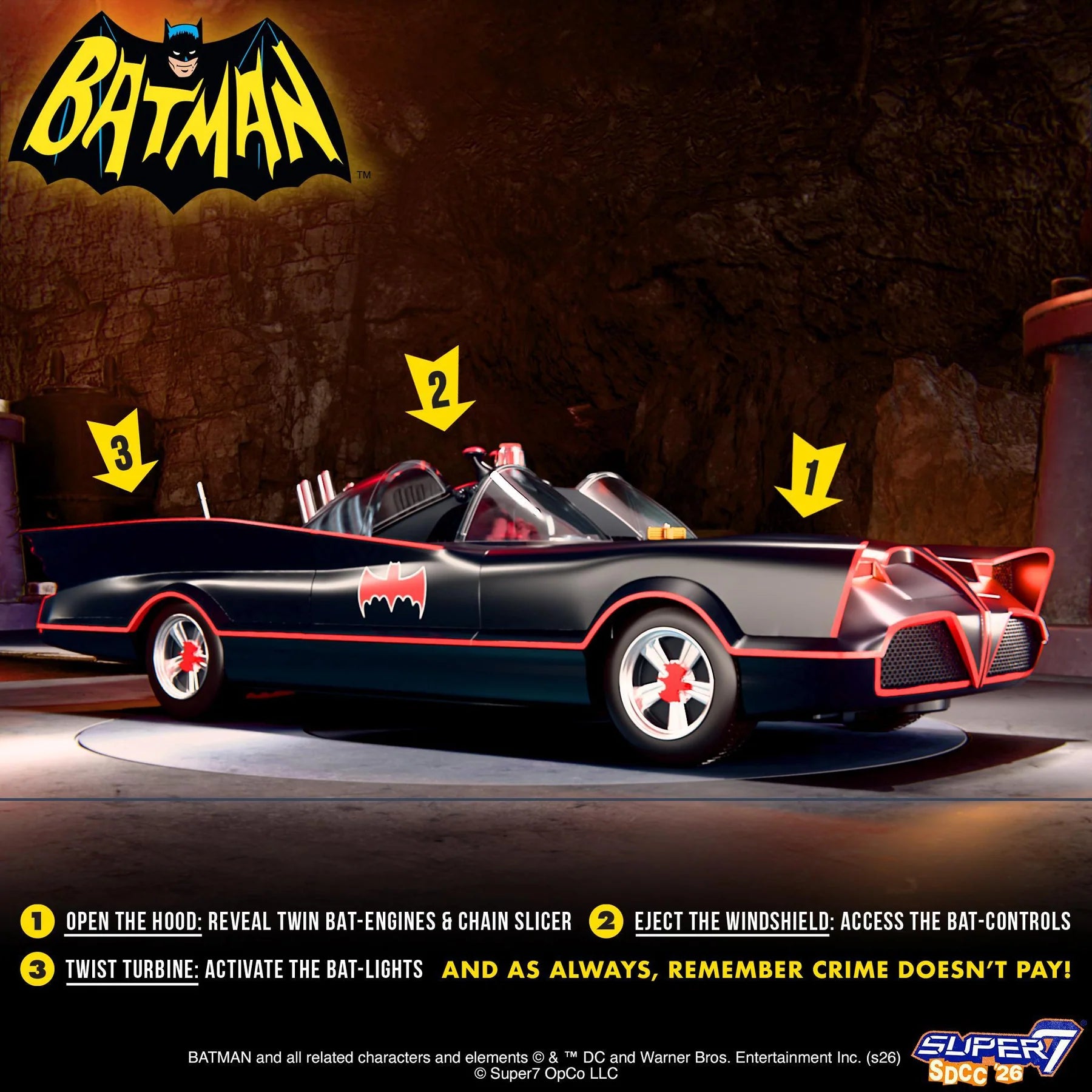 Batman Super Cyborg - Classic TV Series Batmobile (Full Color)