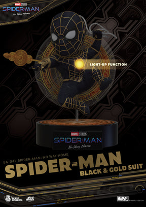 BEAST KINGDOM - SPIDER-MAN: NO WAY HOME - SPIDER-MAN BLACK & GOLD SUIT EGG ATTACK ACTION FIGURE