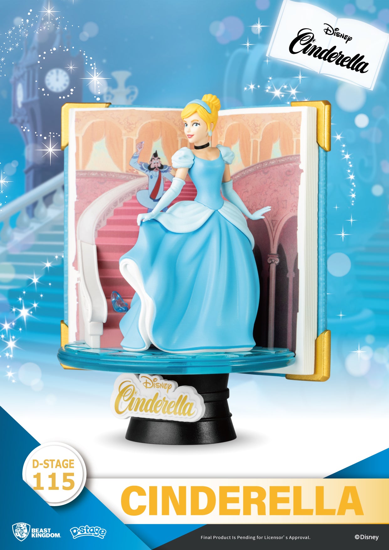 BEAST KINGDOM - DISNEY STORY BOOK SERIES - CINDERELLA DIORAMA STAGE 6” STATUE