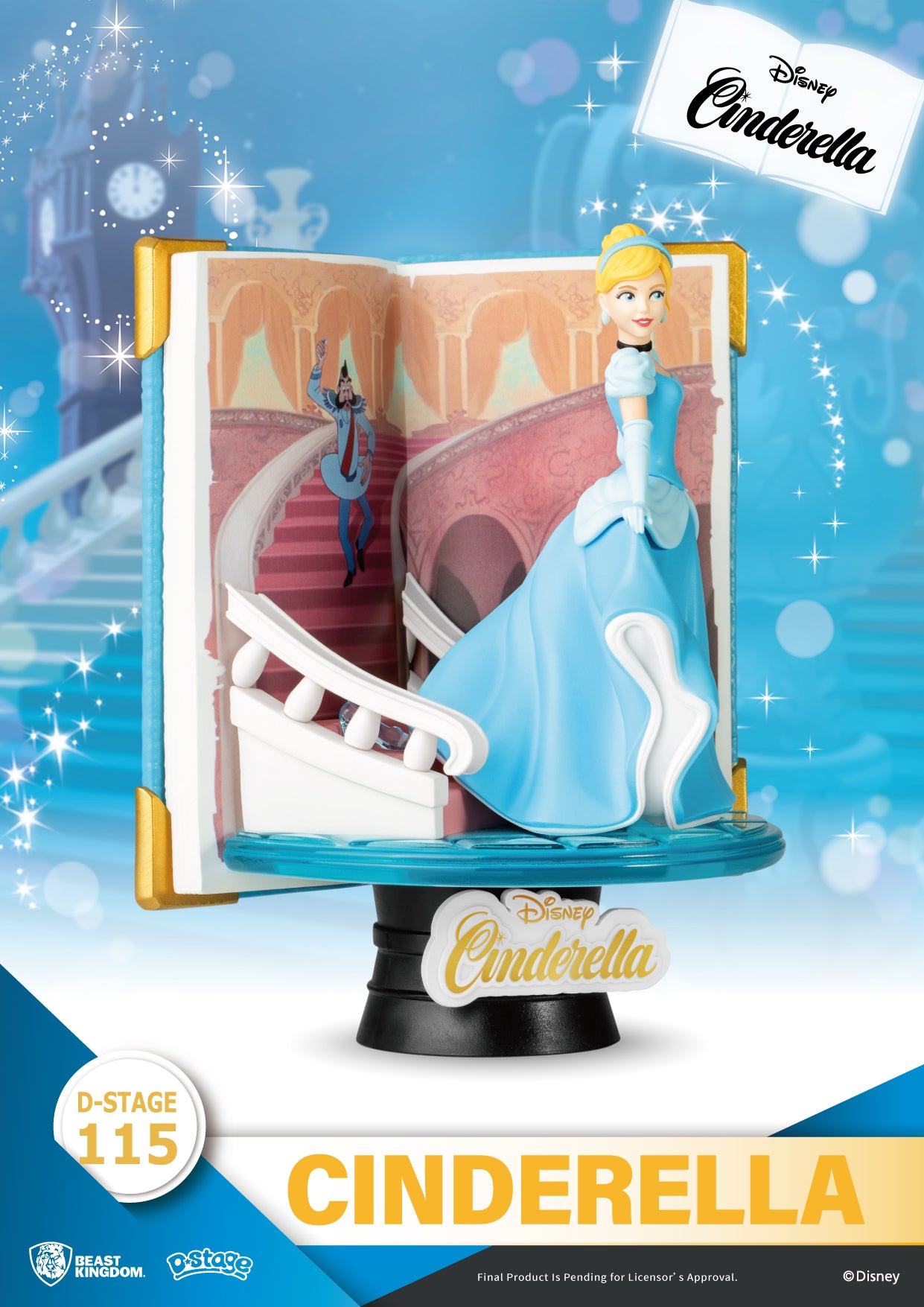 BEAST KINGDOM - DISNEY STORY BOOK SERIES - CINDERELLA DIORAMA STAGE 6” STATUE