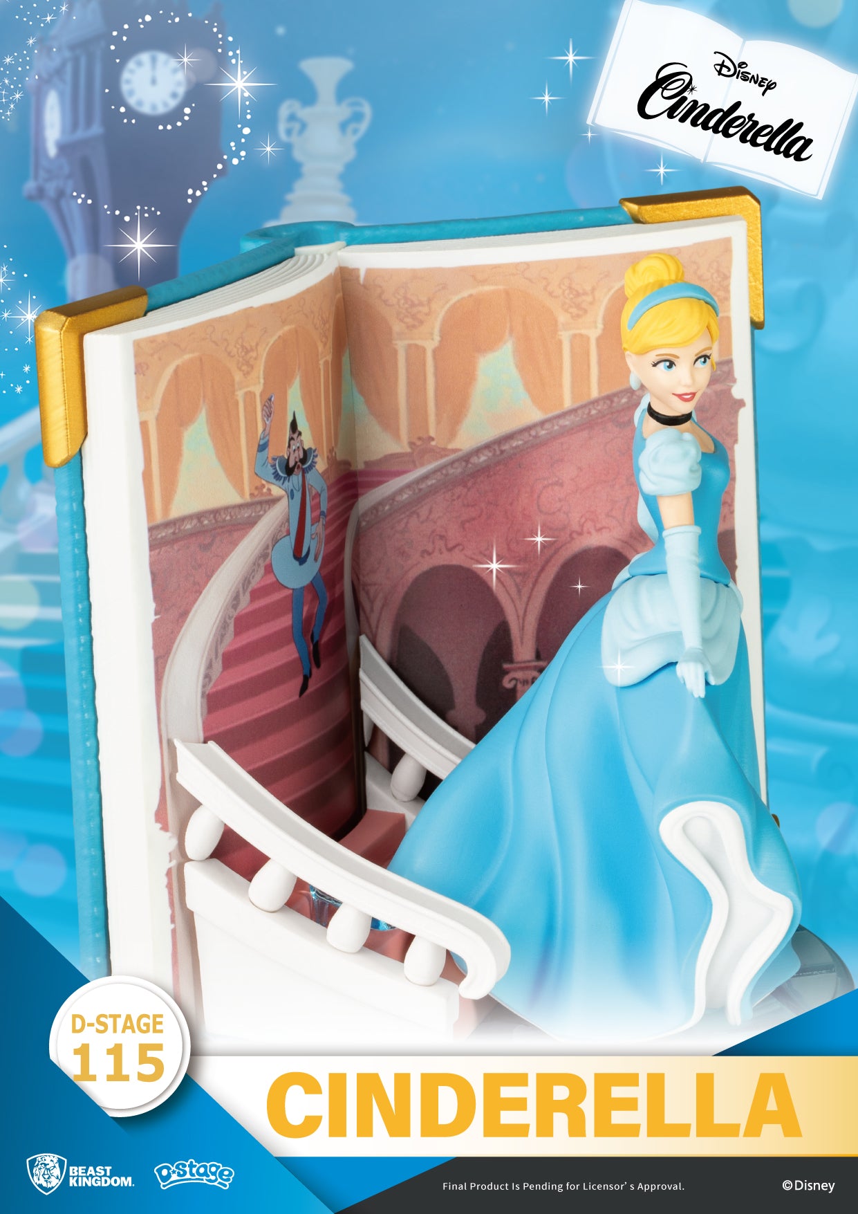 BEAST KINGDOM - DISNEY STORY BOOK SERIES - CINDERELLA DIORAMA STAGE 6” STATUE