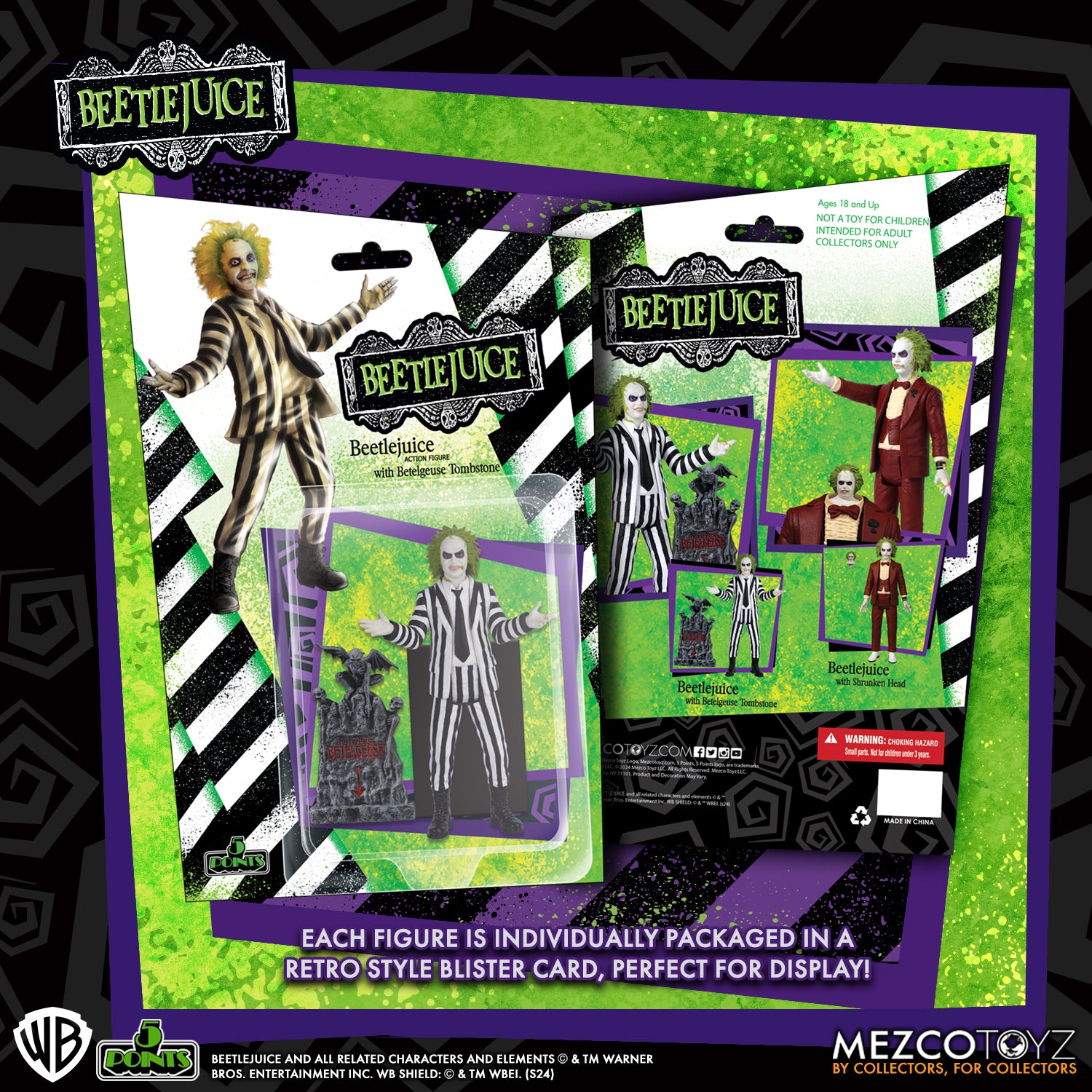 5 Points - Beetlejuice Set of 2 Action Figures (Pre-Order Ships July-Sept 2025)