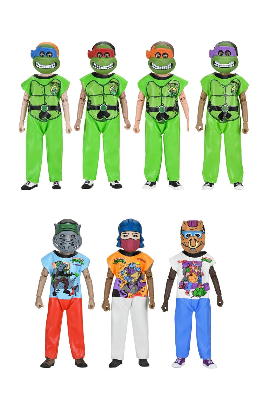 NECA - Ben Cooper Costume Kids Collection - Teenage Mutant Ninja Turtles (1987 Cartoon) Figure Set of 7