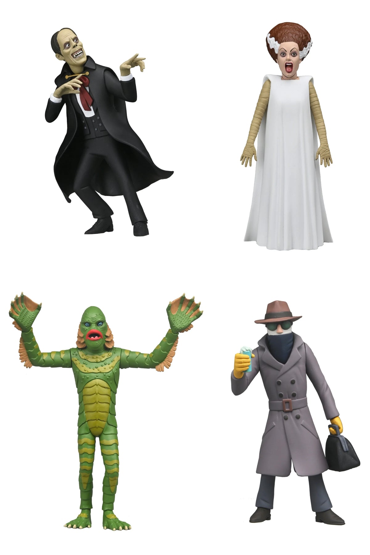 NECA - Toony Terrors (Series 12) - Universal Monsters 6" Action Figures Set of 4 (Pre-Order Ships July 2025)