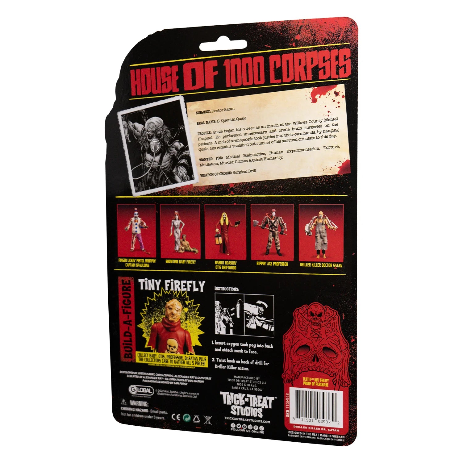 Trick or Treat Studios - House of 1000 Corpses - Driller Killer Doctor Satan 5" Action Figure