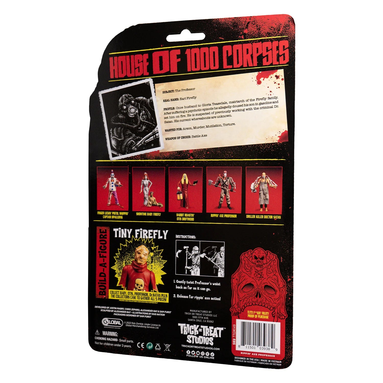 HOUSE OF 1000 CORPSES - RIPPIN' AXE PROFESSOR 5" ACTION FIGURE