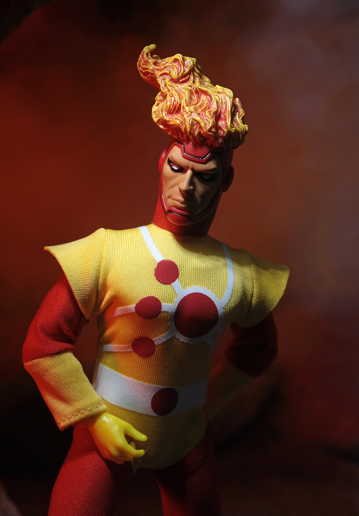 Damaged Package Mego Wave 18 - Firestorm 50th Anniversary World's Greatest Superheroes 8" Action Figure